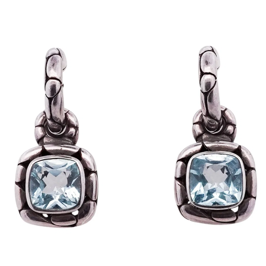 John Hardy Blue Topaz Drop Earrings
