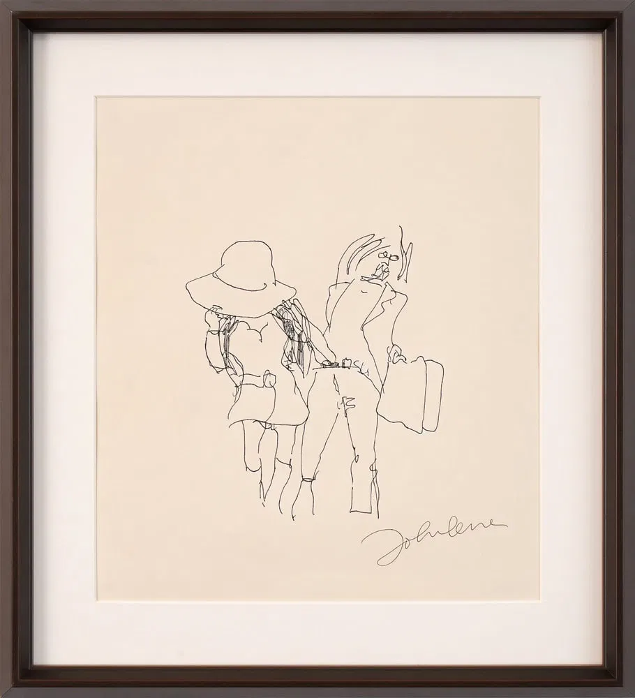 John Lennon Signed Original Sketch