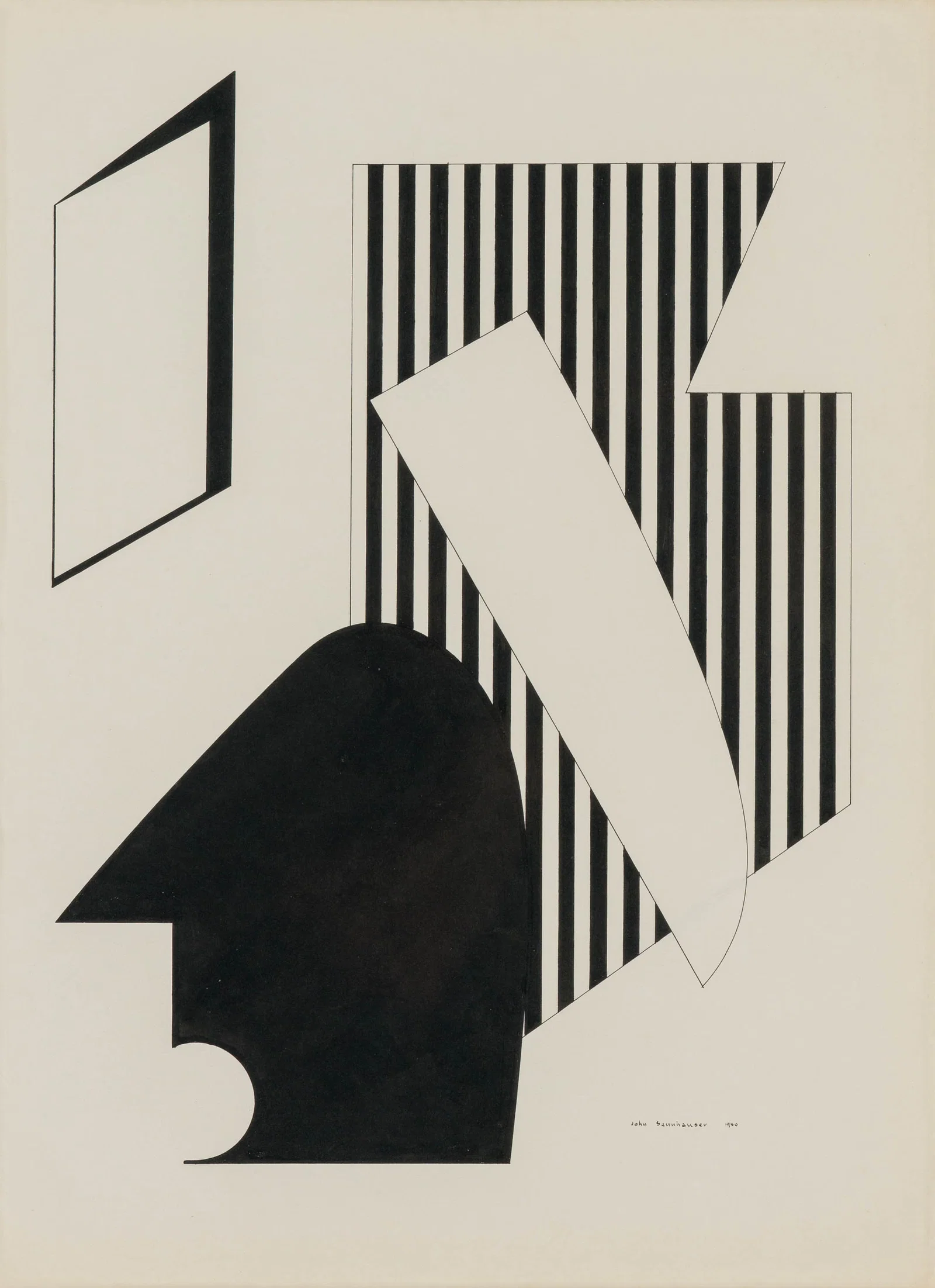 John Sennhauser Untitled (Black Stripes), 1940