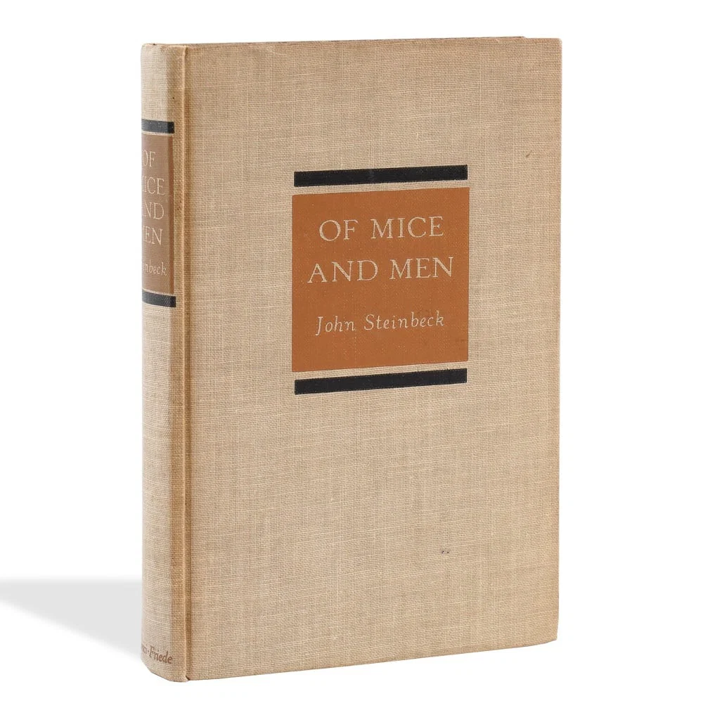 JOHN STEINBECK SIGNED "OF MICE AND MEN" BOOK (COVICI-FRIEDE EDITION, 1937)