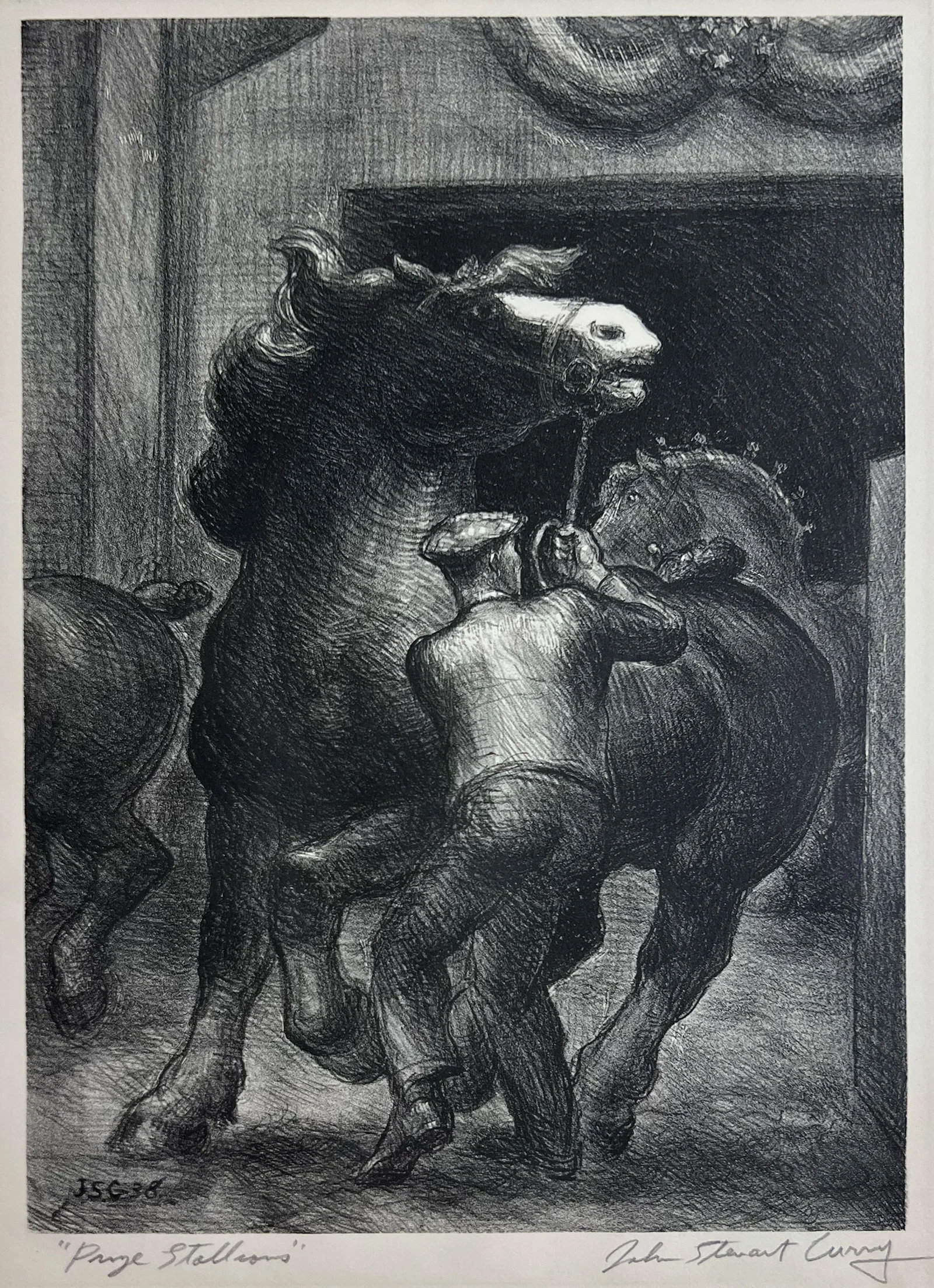 John Steuart Curry "Prize Stallions"