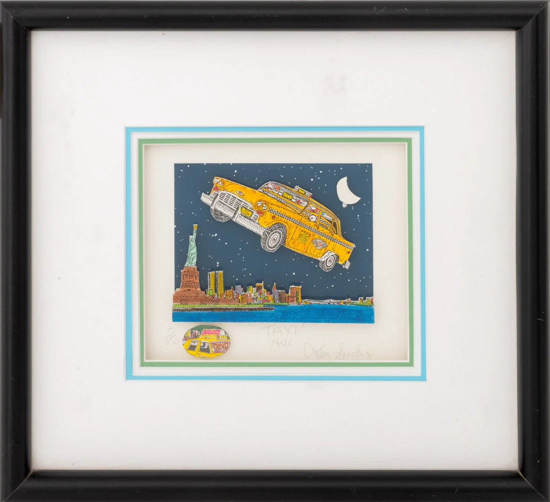 John Suchy "Taxi! N.Y.C." 3-D Screenprint