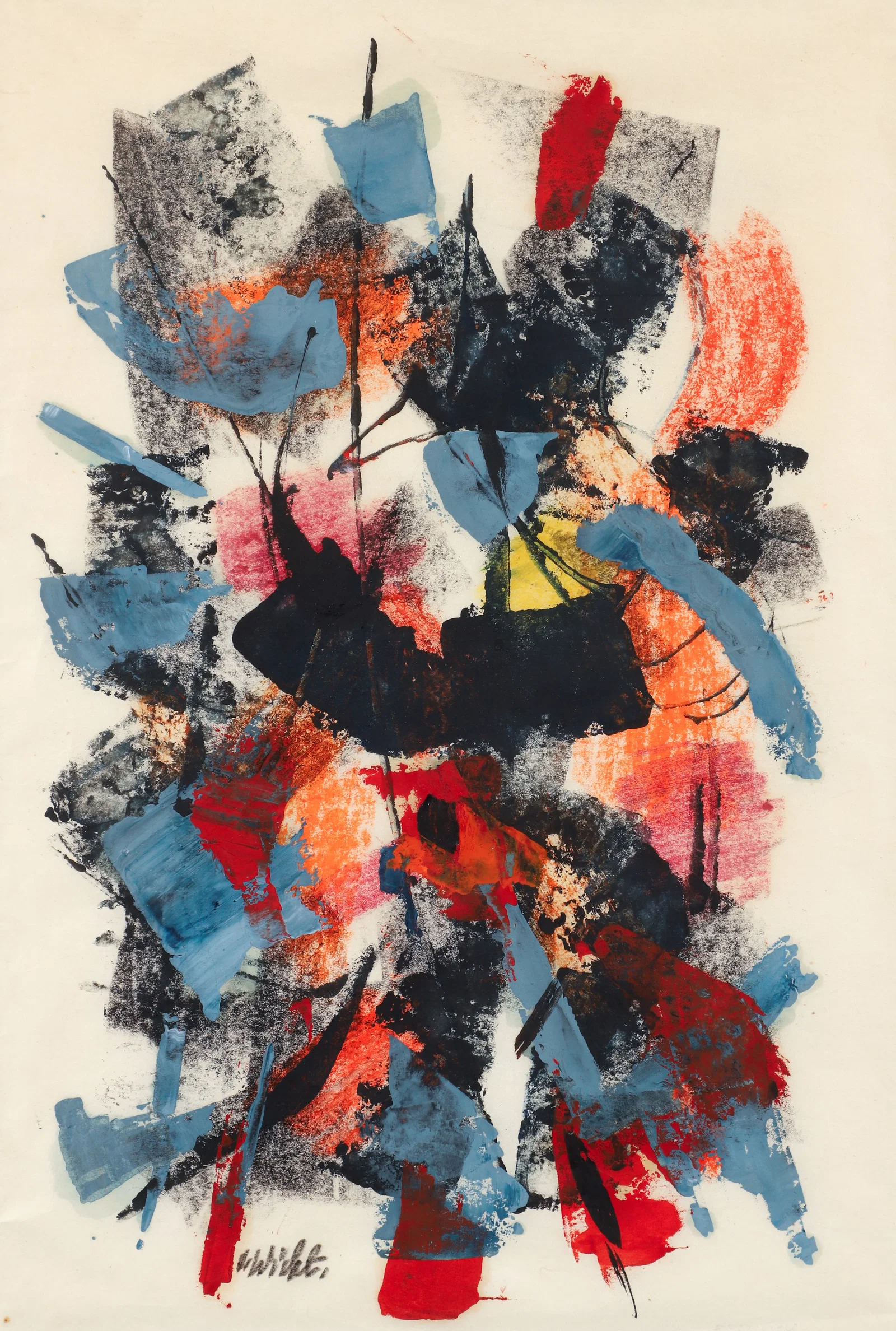 John von Wicht Mid Century Modern Work on Paper