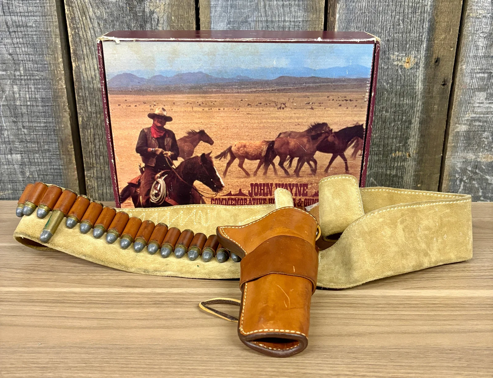 John Wayne Commemorative Holster & Gun Belt Set, a Highly Collectible Limited-Edition Tribute