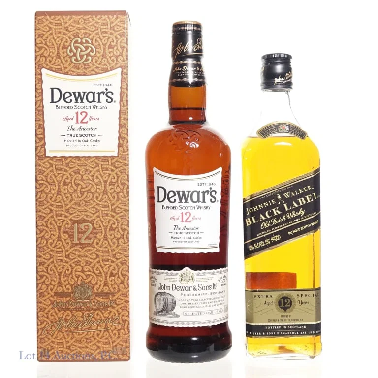Johnnie Walker Black Label & Dewar's 12 Yr Scotch