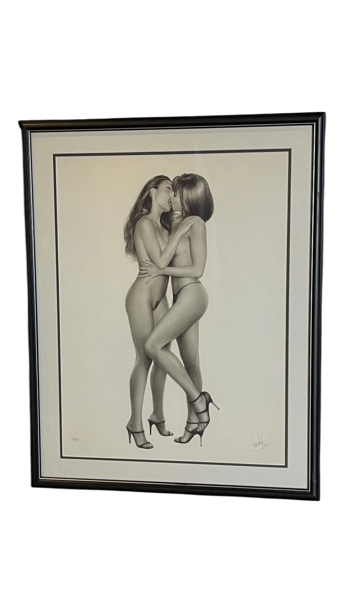 Jon Hul - Erotic Nude Females, Giclee on Watercolor Paper, Signed Dated and Numbered