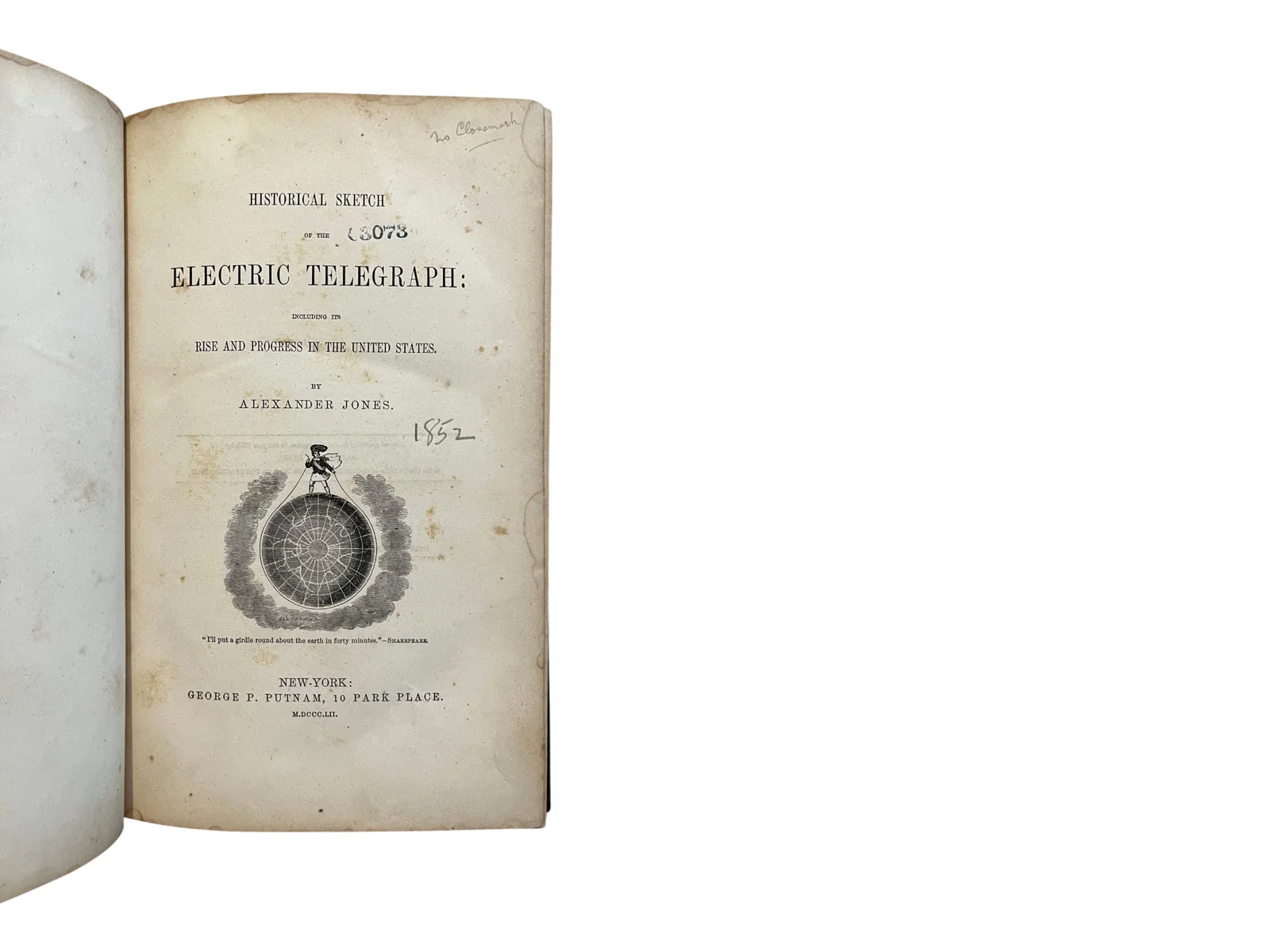 Jones Electric Telegraph 1852