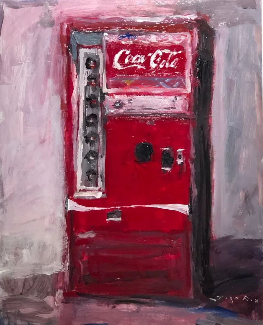 Jorn Fox "70's Coca-Cola Machine" Signed Original Acrylic