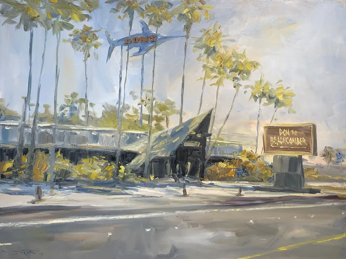 Jorn Fox "Don The Beachcomber" Signed Original Oil