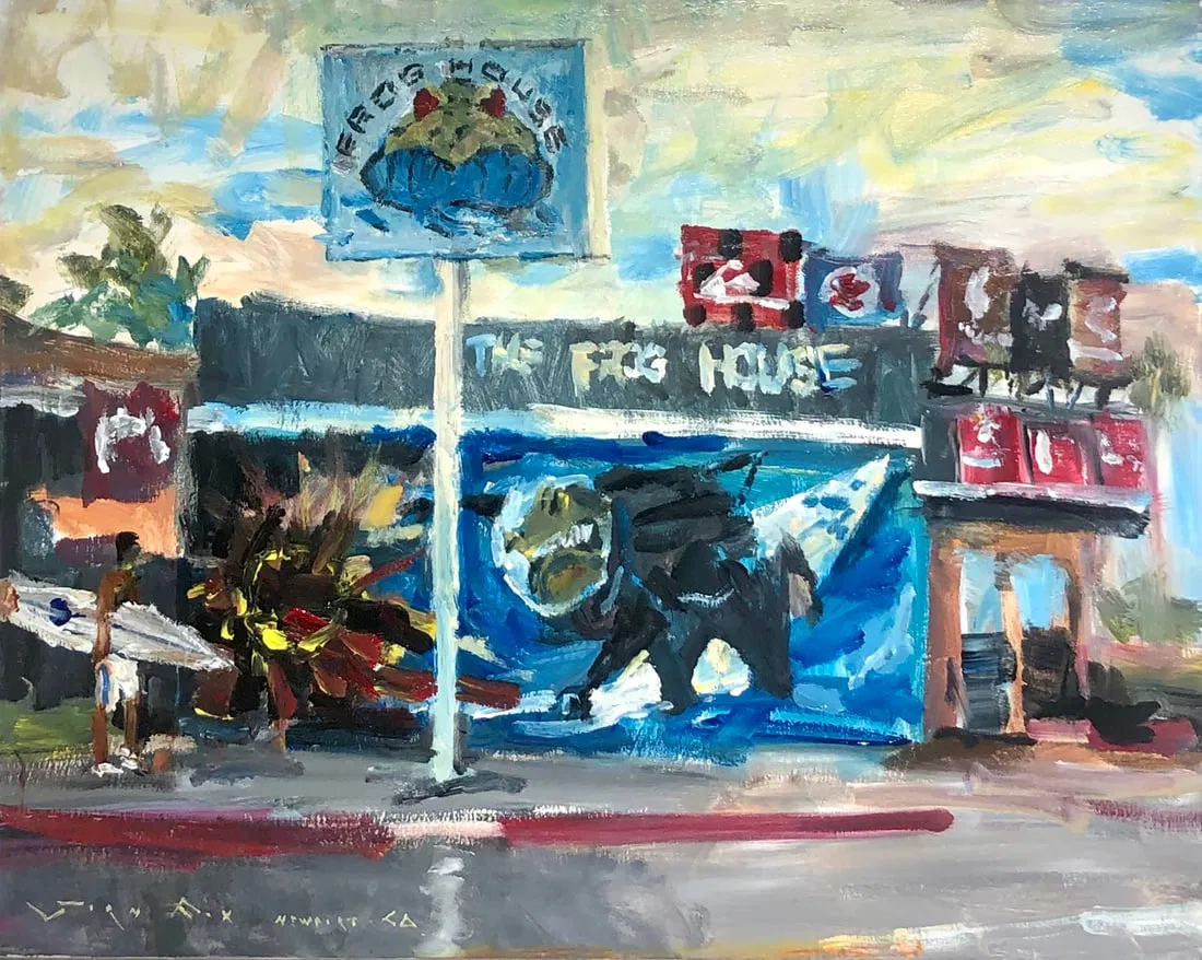 Jorn Fox Impressionist Signed Acrylic On Canvas