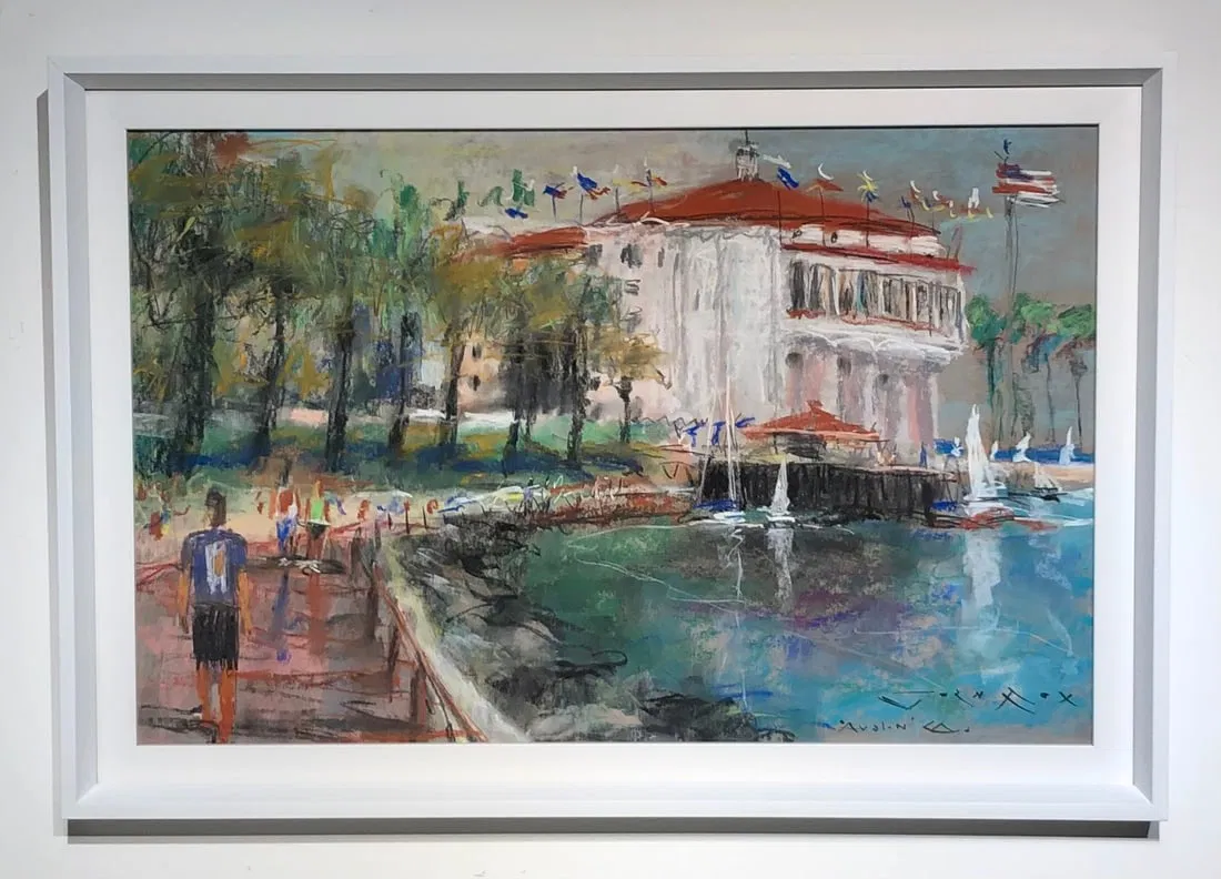 Jorn Fox (Untitled - Avalon, CA) Signed Original Pastel - Impressionist
