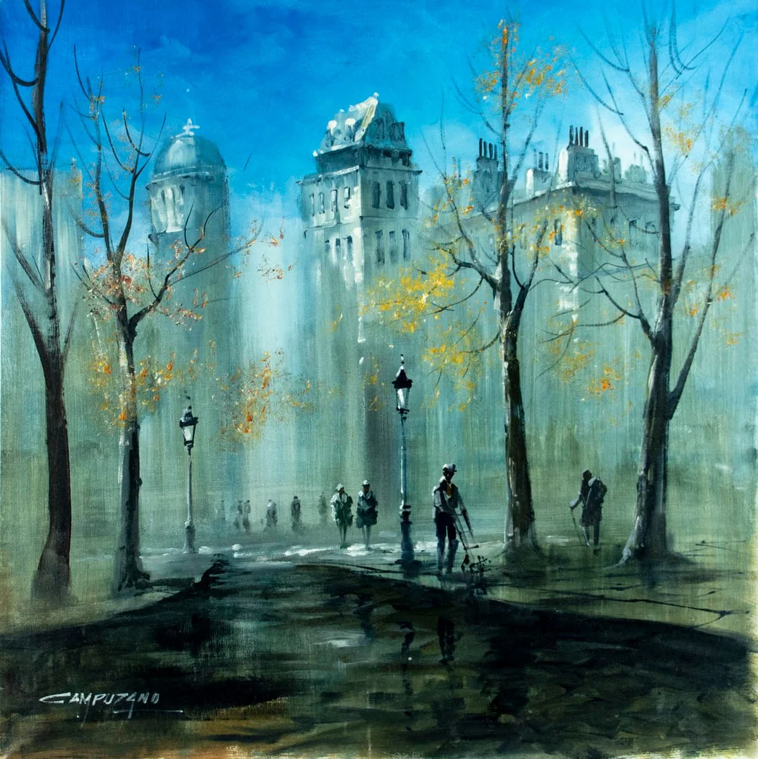 Jose Campuzano (NY,IL,Spain,1918-1979) oil painting