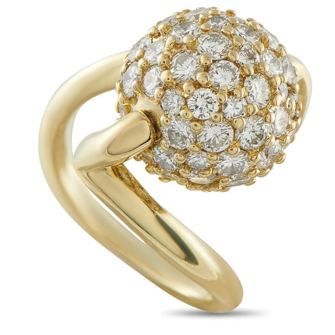 JOSE HESS 18K YELLOW GOLD 3.50CT DIAMOND RING