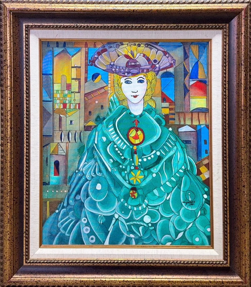 Jose Marie Mijares Fernandez, Oil on Canvas, Cuban (1921 - 2004) "Habanera"