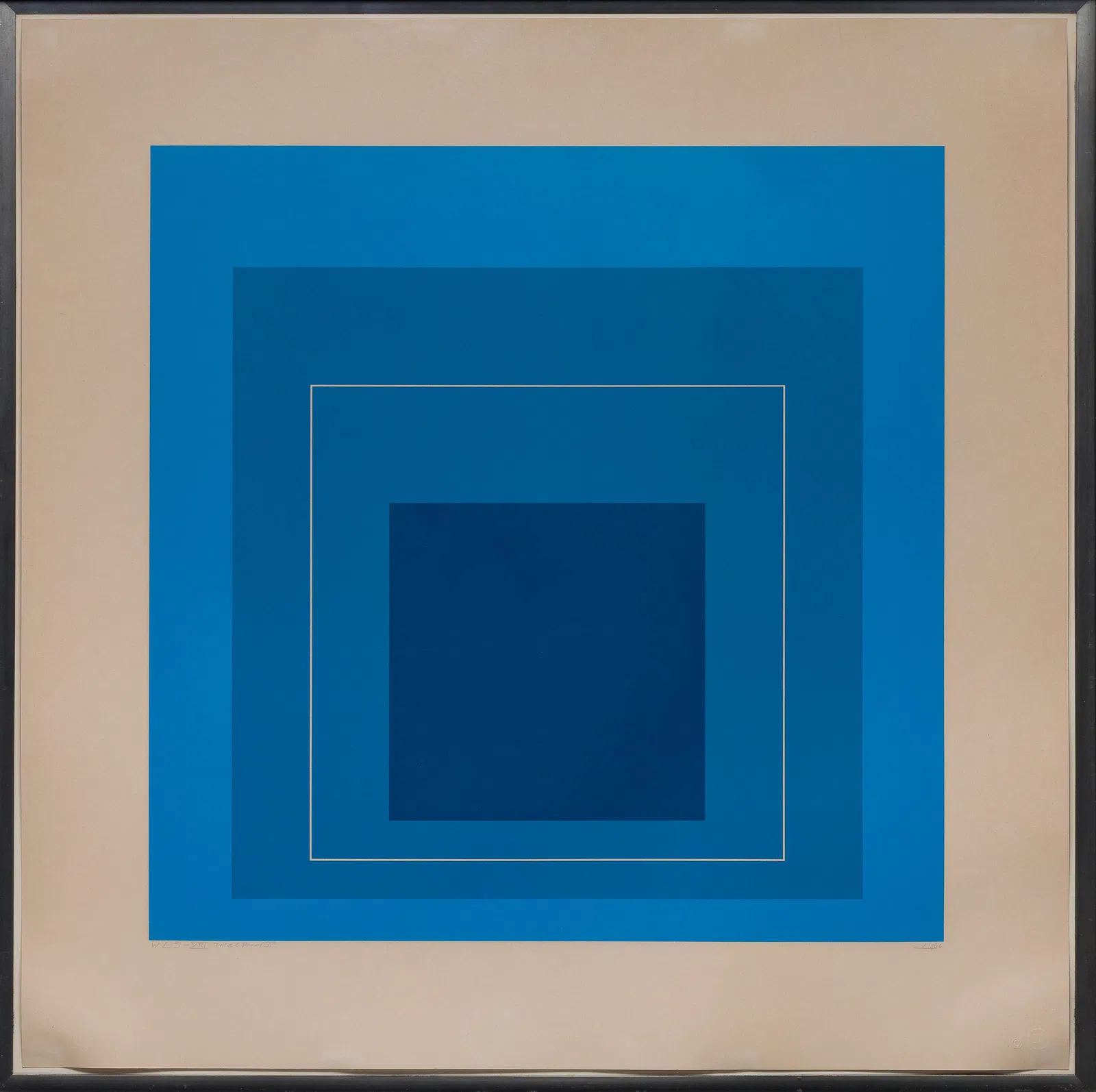 Josef Albers (German / American, 1888-1976) 'White Line Square XIII' Serigraph