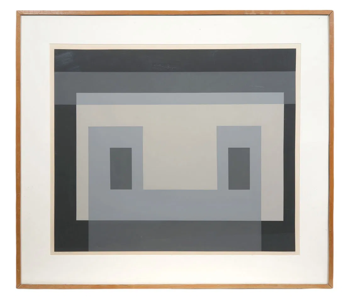 Josef Albers Nested Squares Lithograph
