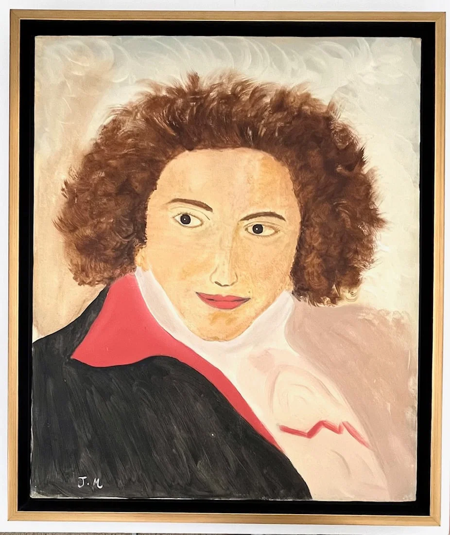 Joseph Merhi El Conde Oil Painting on Canvas in 1989 Framed