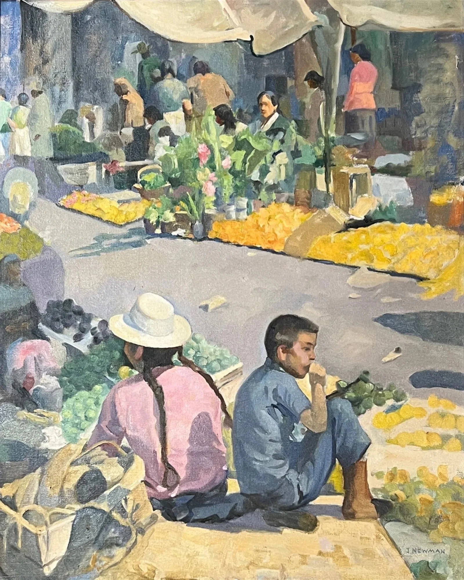 Joseph Newman (1890-1979) Mexican Market