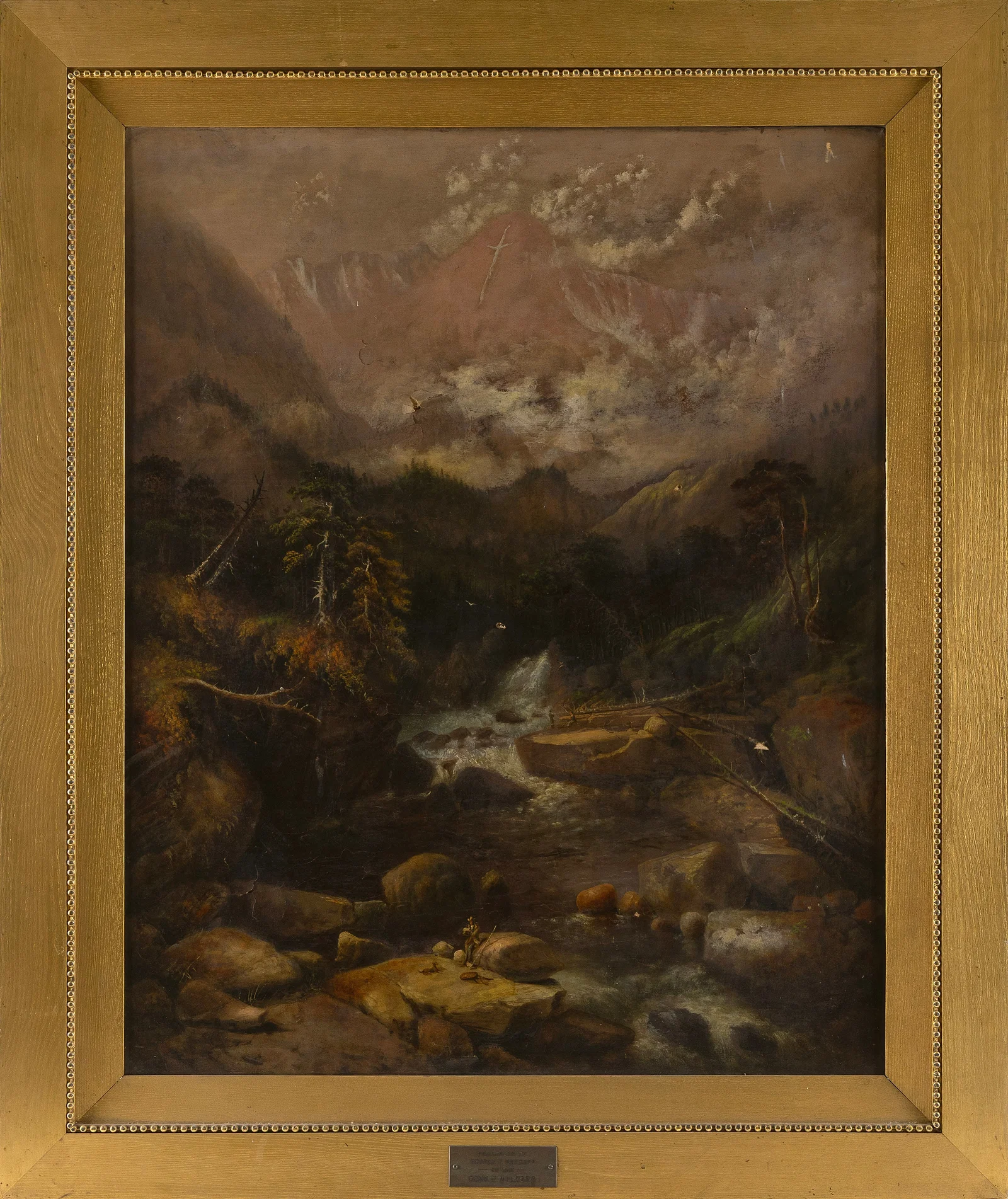 JOSIAH WALCOTT (Massachusetts, 19th Century), "The Holy Cross of the Sierra Nevada Range of Mt's