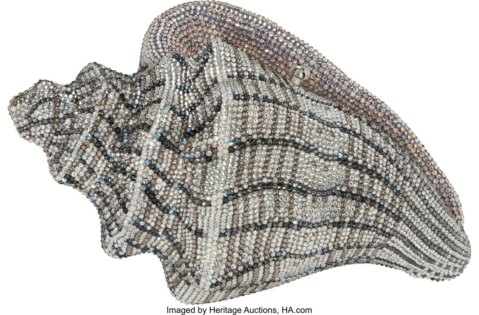 Judith Leiber Silver, Blush, and Gray Conch Shel