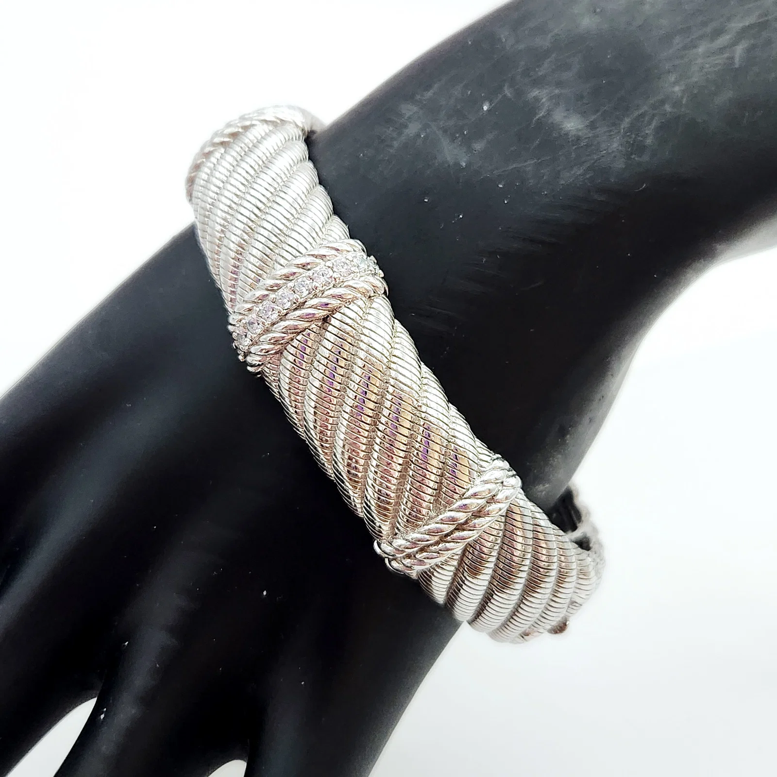 Judith Ripka Sterling & CZ Bracelet 78.1 Grams