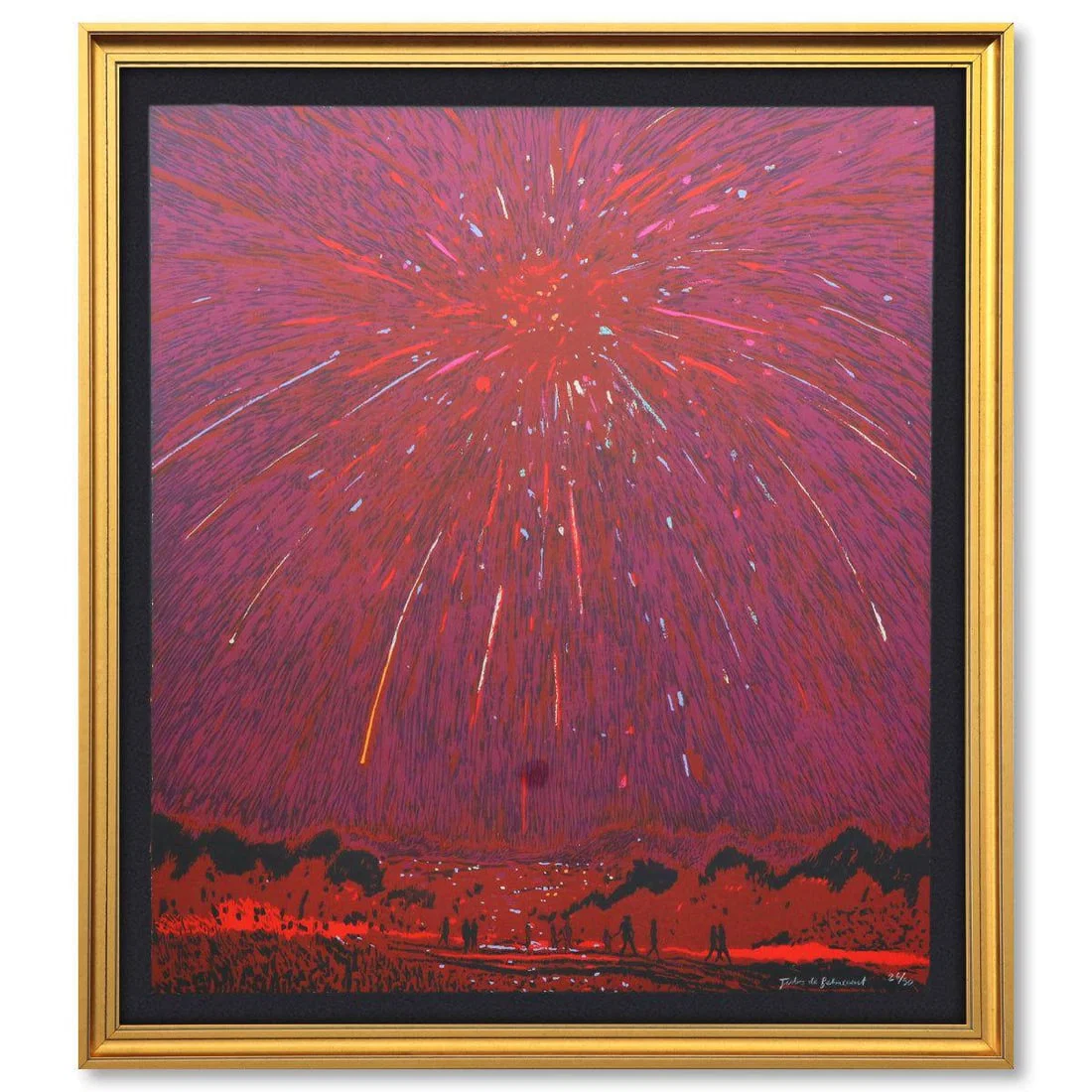 Jules de Balincourt- Five layer woodcut with screenprinted enamel detailing on Heritage Rag paper