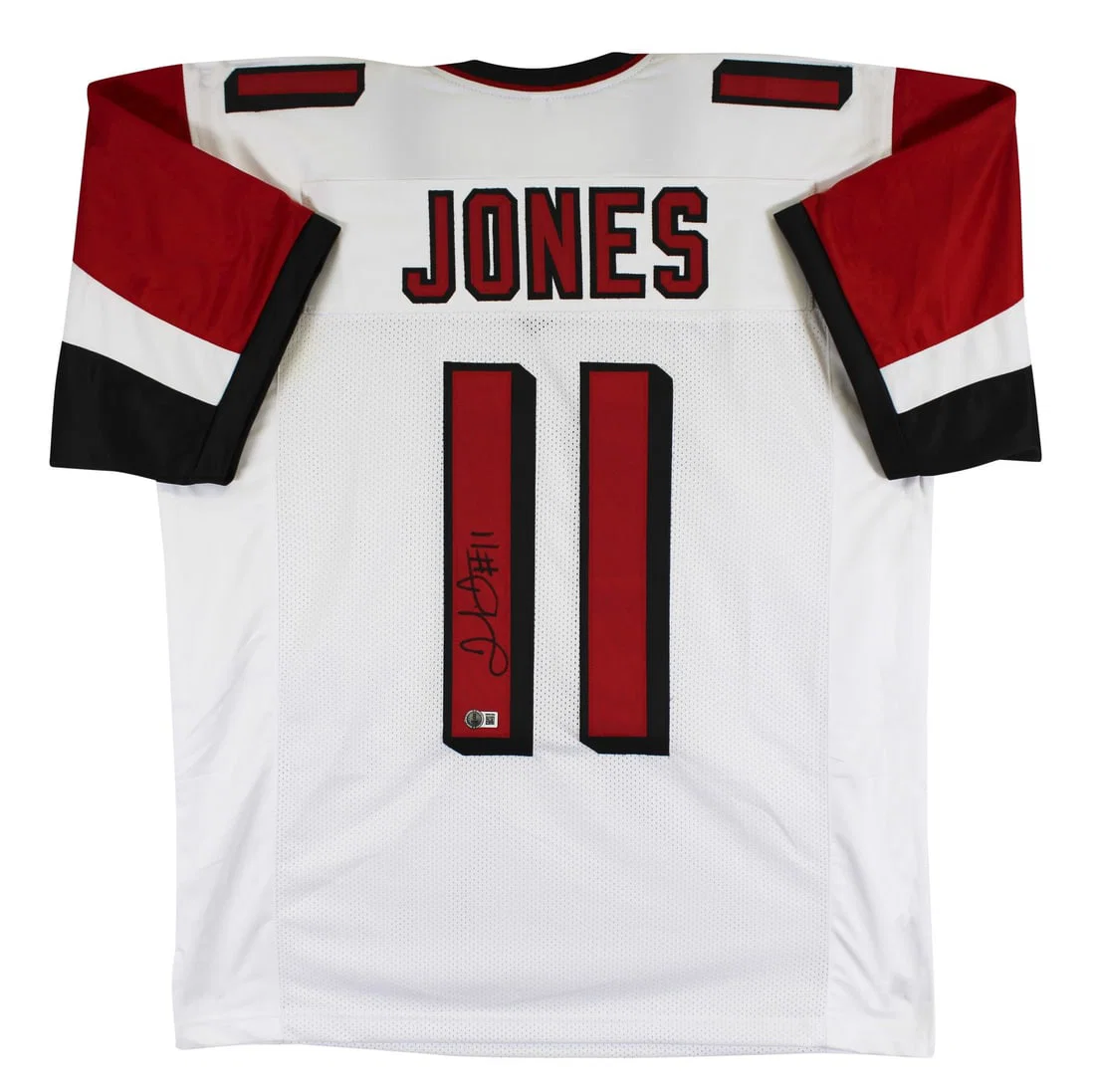 Julio Jones Autographed White Pro Style Jersey BAS Witnessed Atlanta Falcons