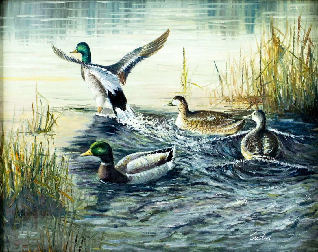 Justus (US,20C) oil painting