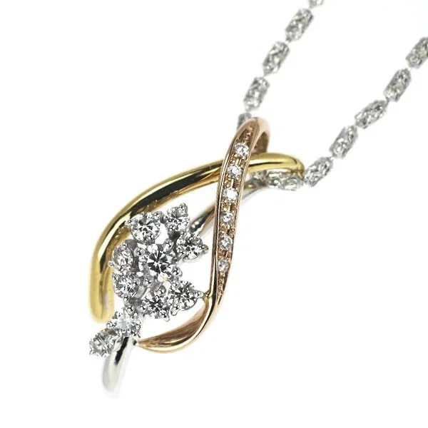K18YG/WG/PG H&C DIAMOND PENDANT NECKLACE