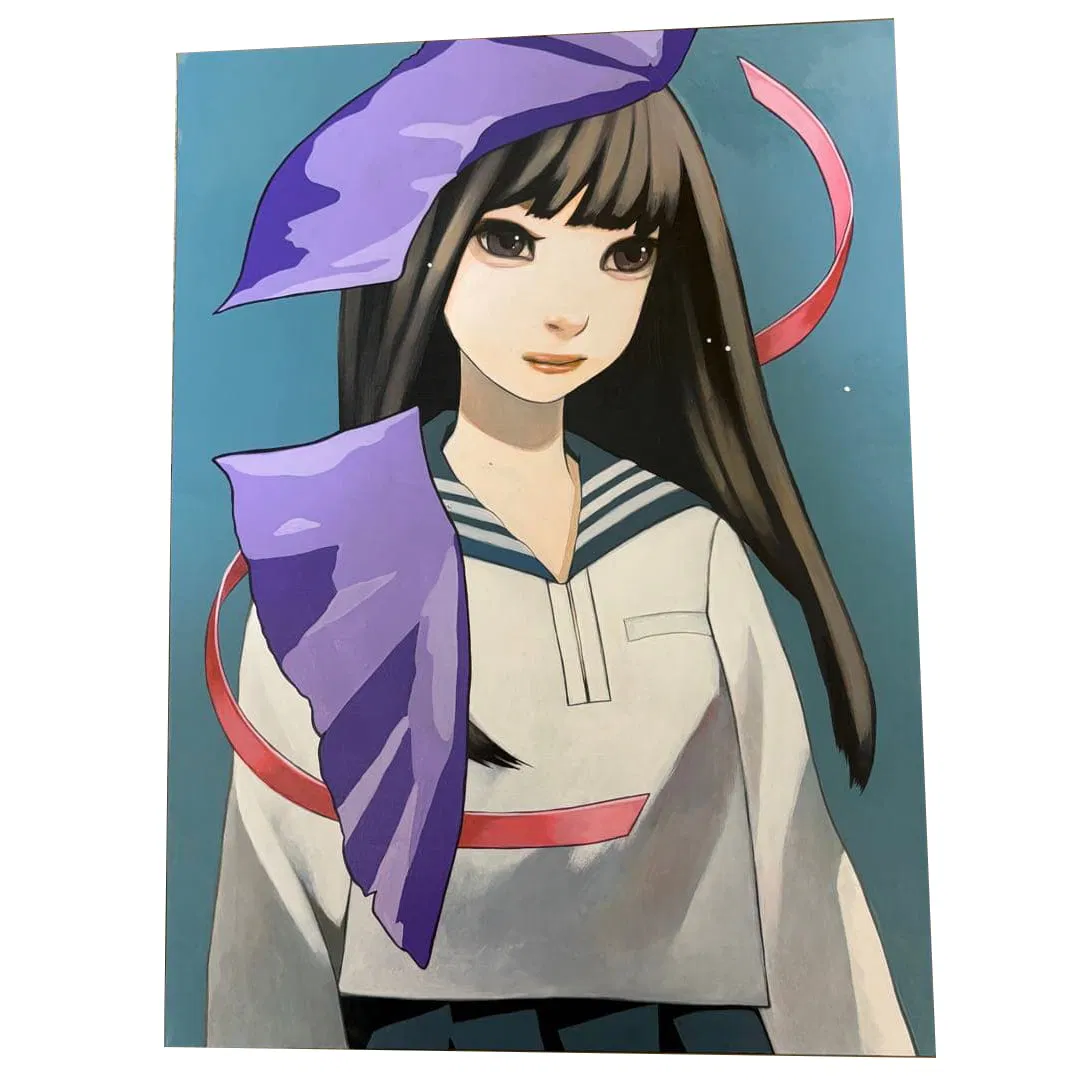 Kana Otsuki's acrylic painting character illustration "The Day of Crossing"