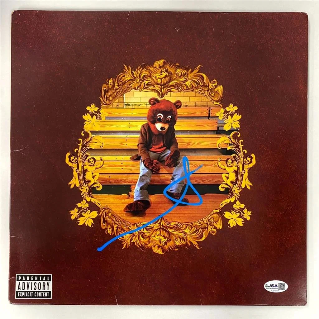 Kanye West autographed The College Dropout LP with JSA authentication