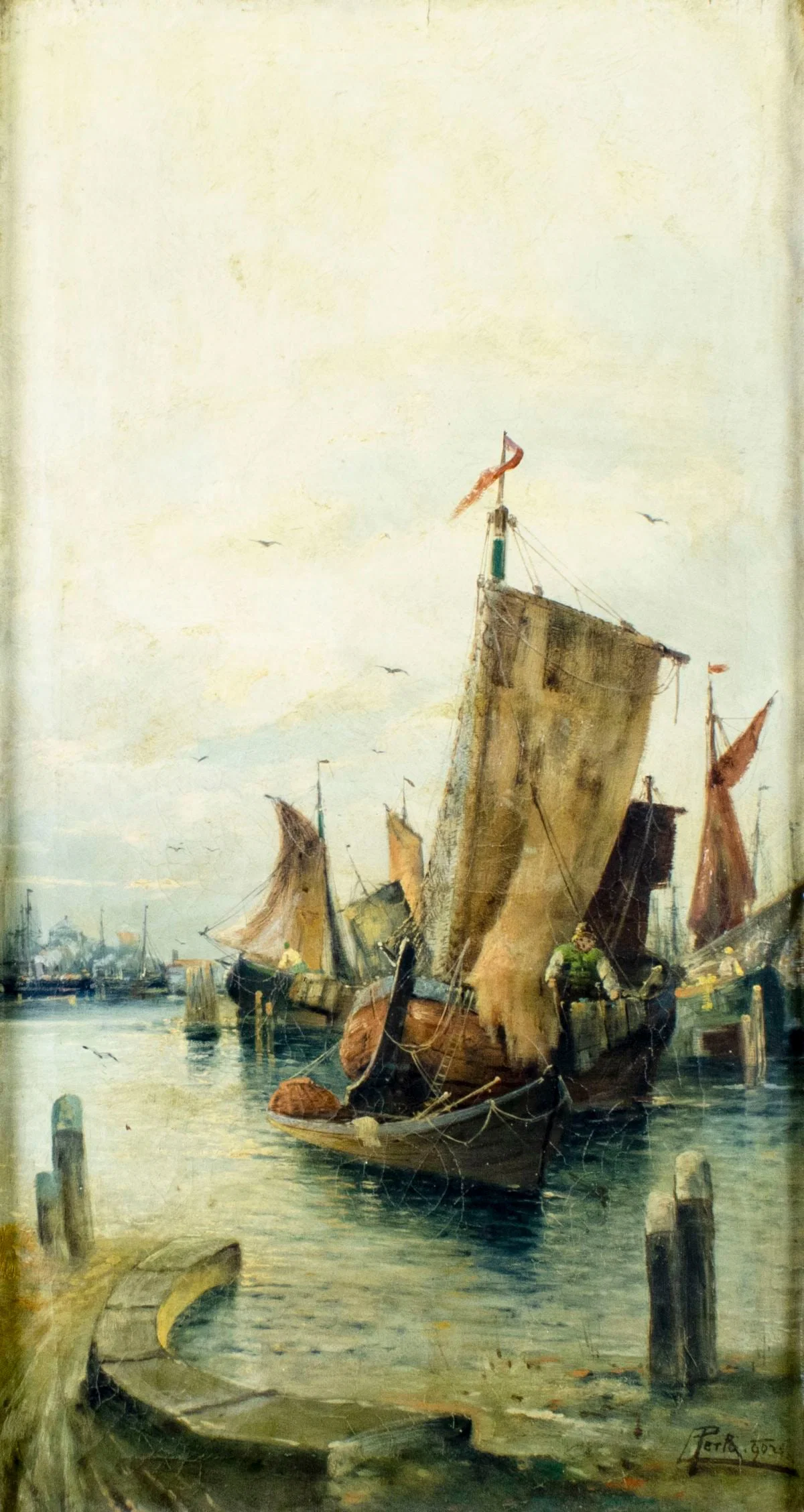 Karl Kaufmann (Germany,Austria,1843-1905) oil painting antique