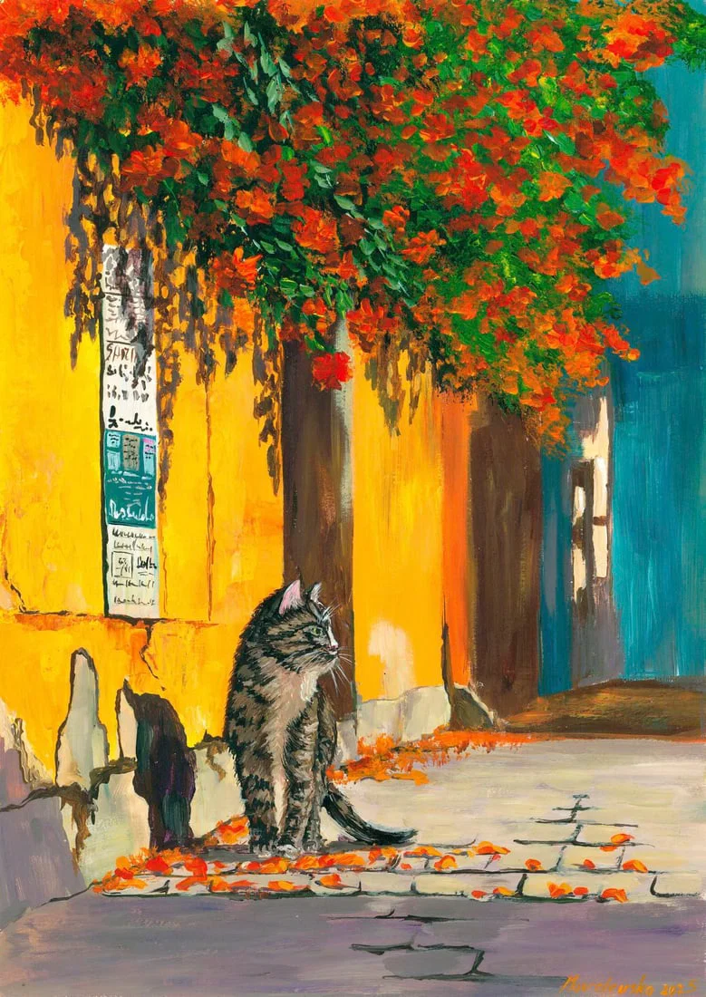 Katerina Kovalevska (Ukraine,20/21C) acrylic painting