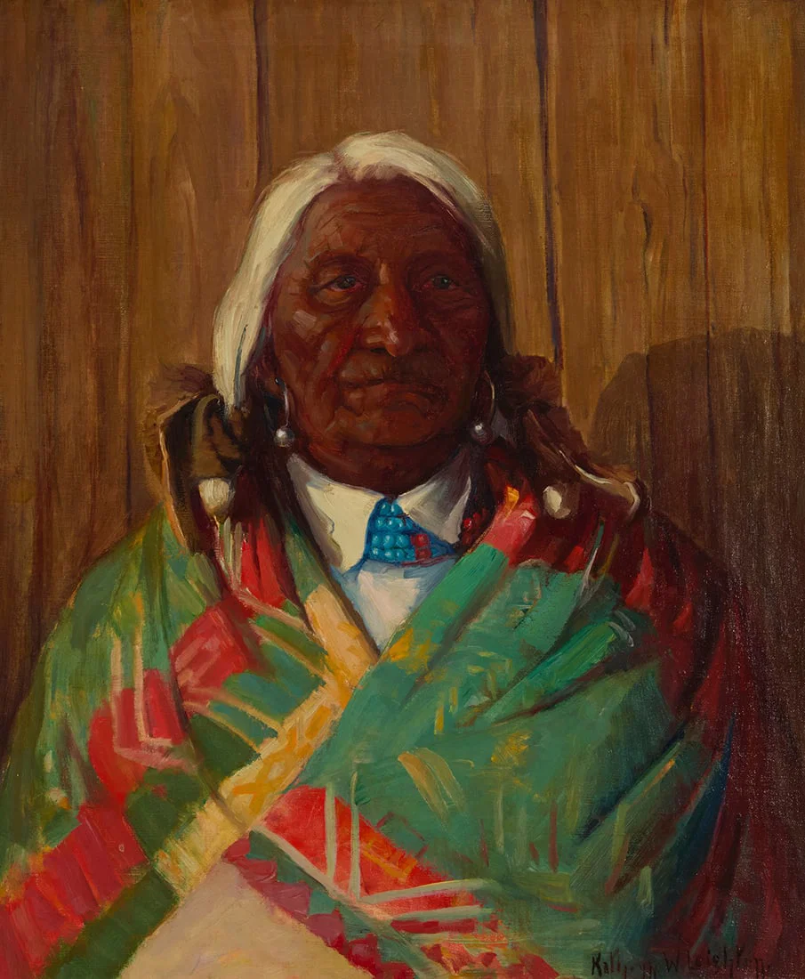 Kathryn Woodman Leighton (1875-1952), "Chief Santiago, President of Santa Clara" (New Mexico)