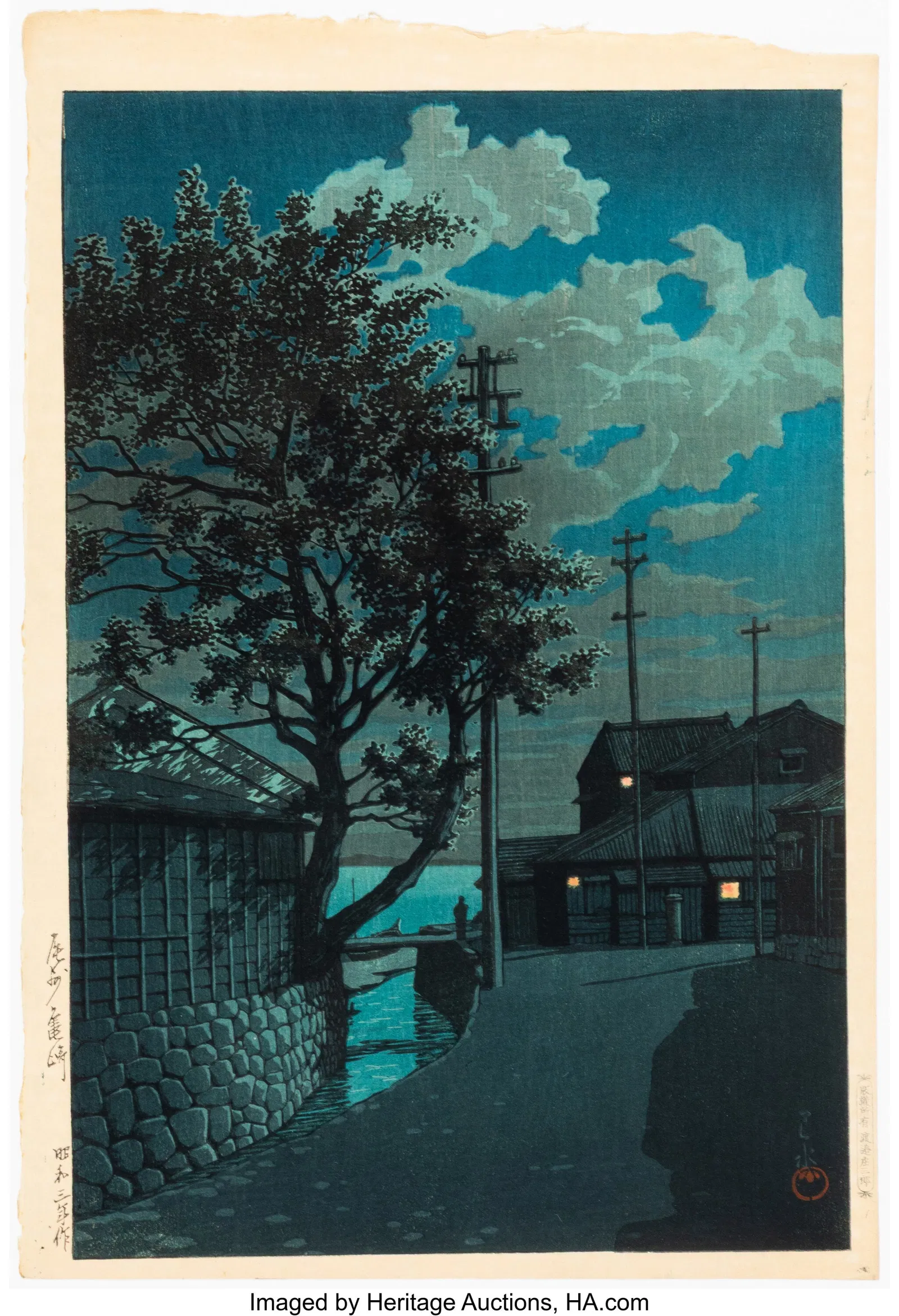 Kawase Hasui (Japanese, 1883-1957) Kamezaki, Owa