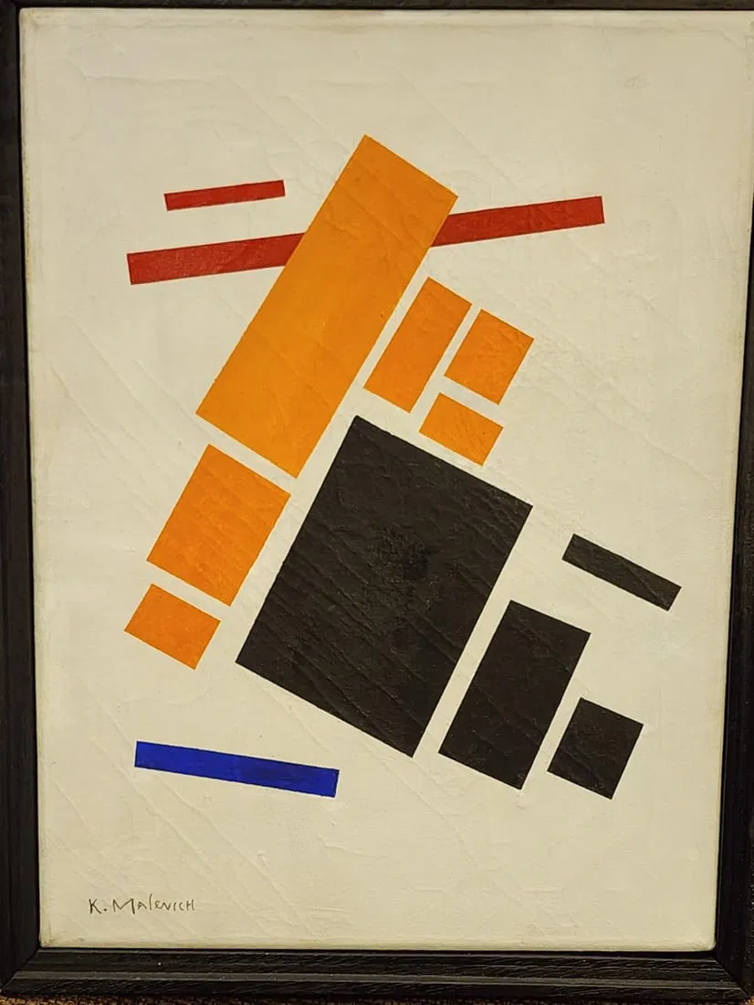 Kazimir Malevich (Attributed) Oil on Canvas Art: 16" x 12" Fr: 18" x 14"
