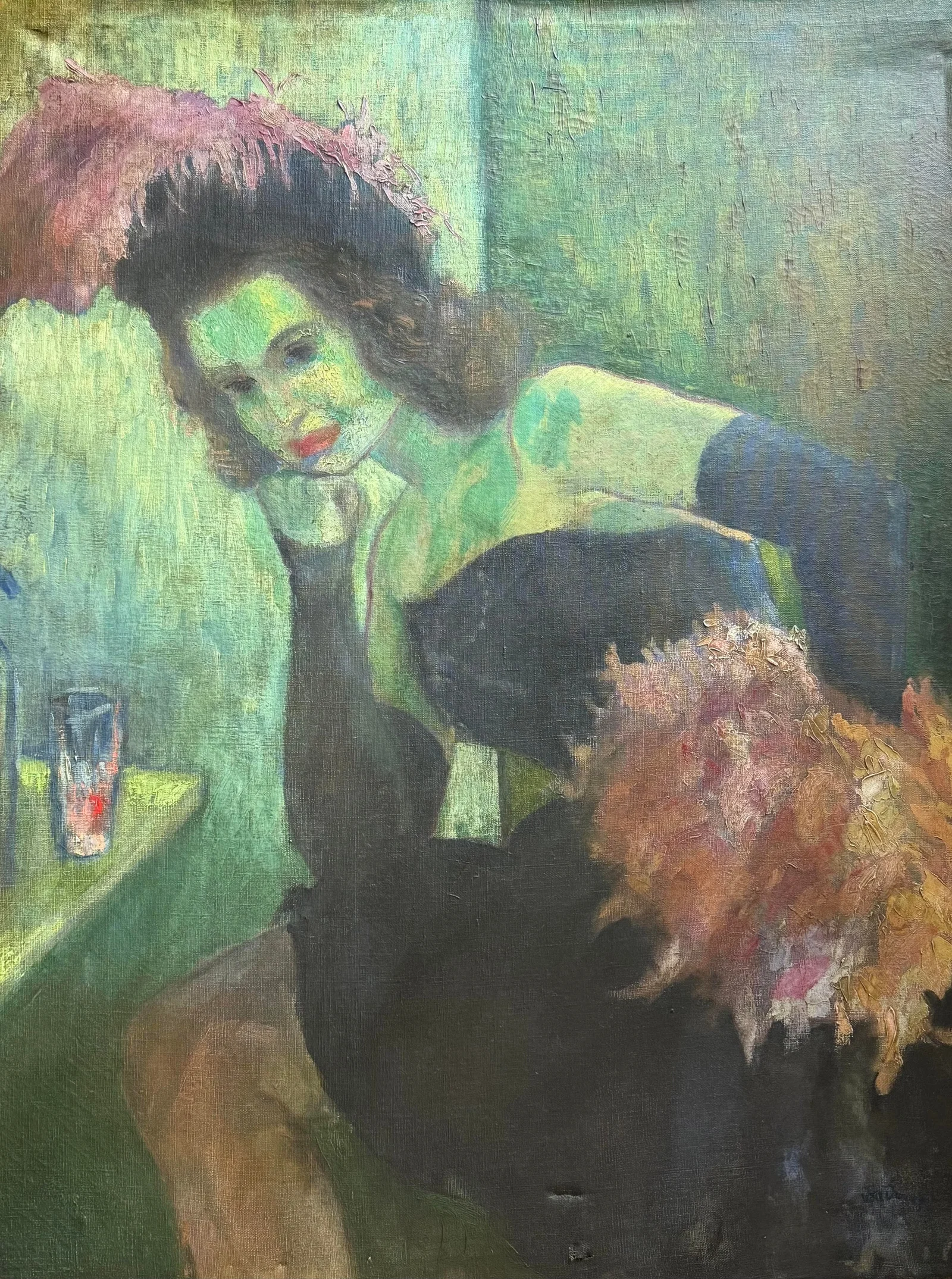 Kees van Dongen (1877–1968) Oil painting on canvas Attributed to Kees van Dongen Title: Woman in