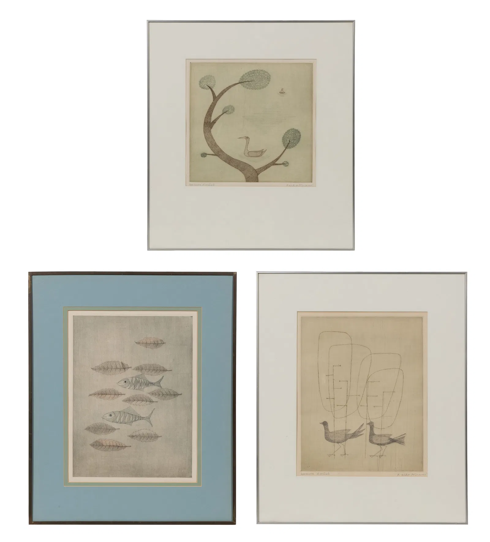 Keiko Minami (Japanese, 1911-2004) Etching and Aquatint Assortment