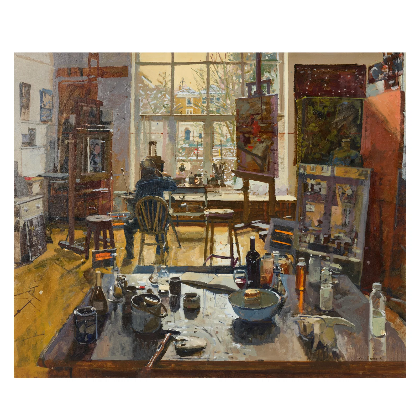 Ken Howard R.A. (British, 1932-2022) The Still Life Painter