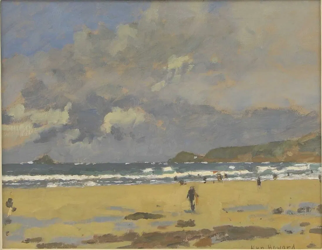 ▲ Ken Howard RA (British, 1932-2022) 'Sennen Beach'
