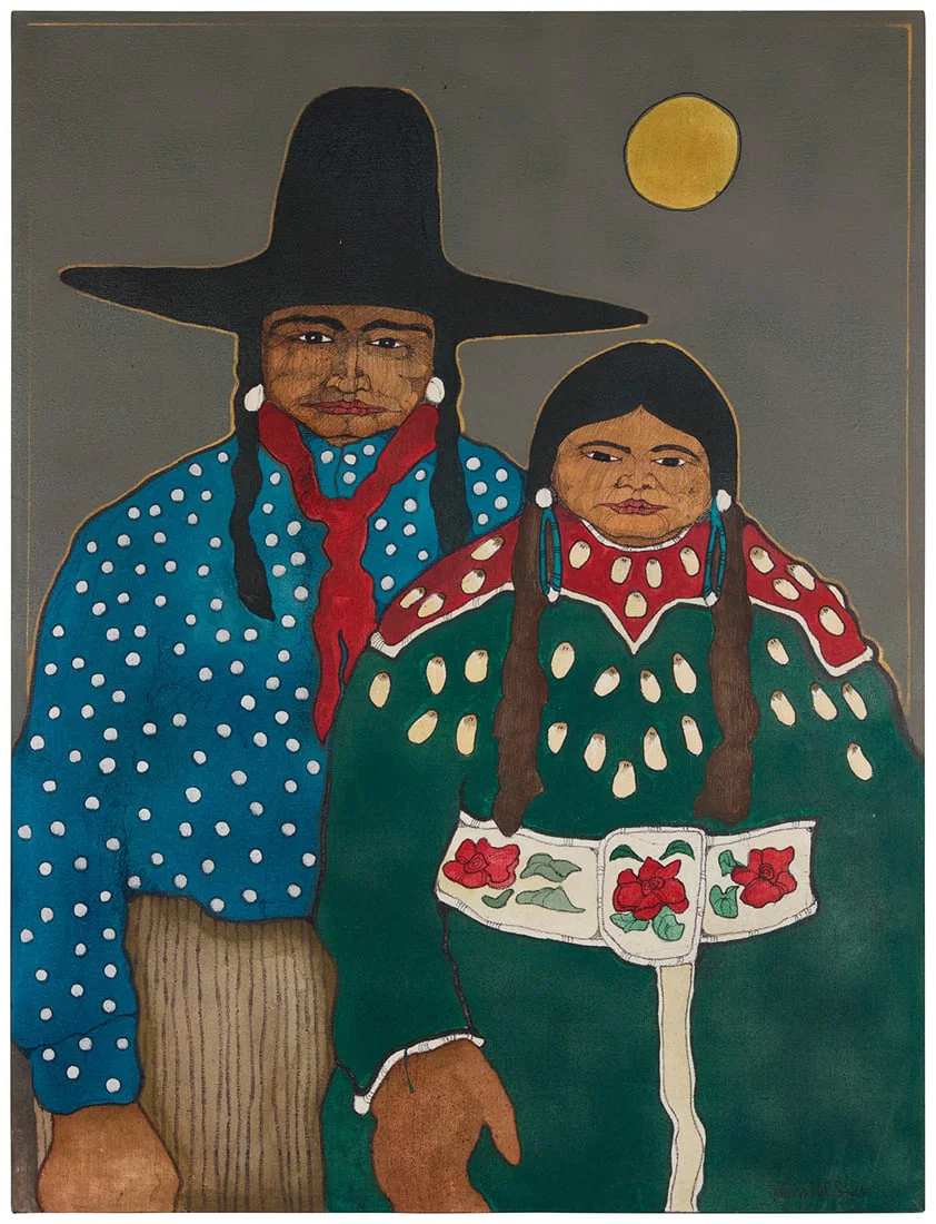 Kevin Red Star (b. 1943, Crow), "Mr. & Mrs. Medicine Crow"