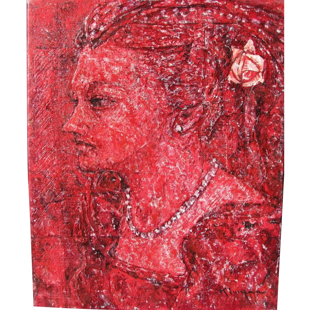 Kimura JirO, "Bara Matsuri no Hi" (The Day of the Rose Festival), oil painting, size 3.