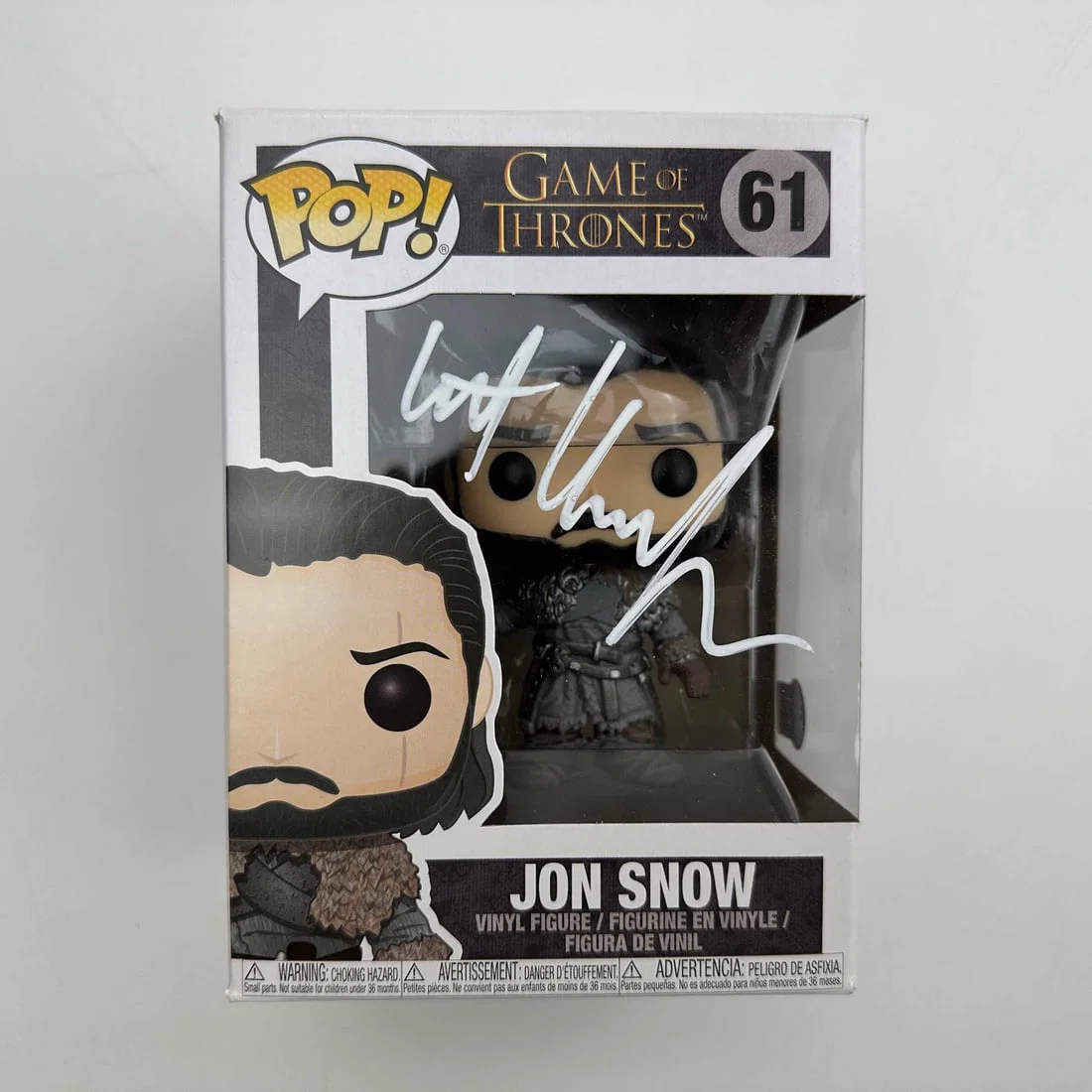 Kit Harington Signed Jon Snow Funko Pop #61 With Beckett COA