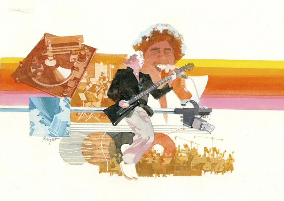 Knight (US,20C) gouache painting