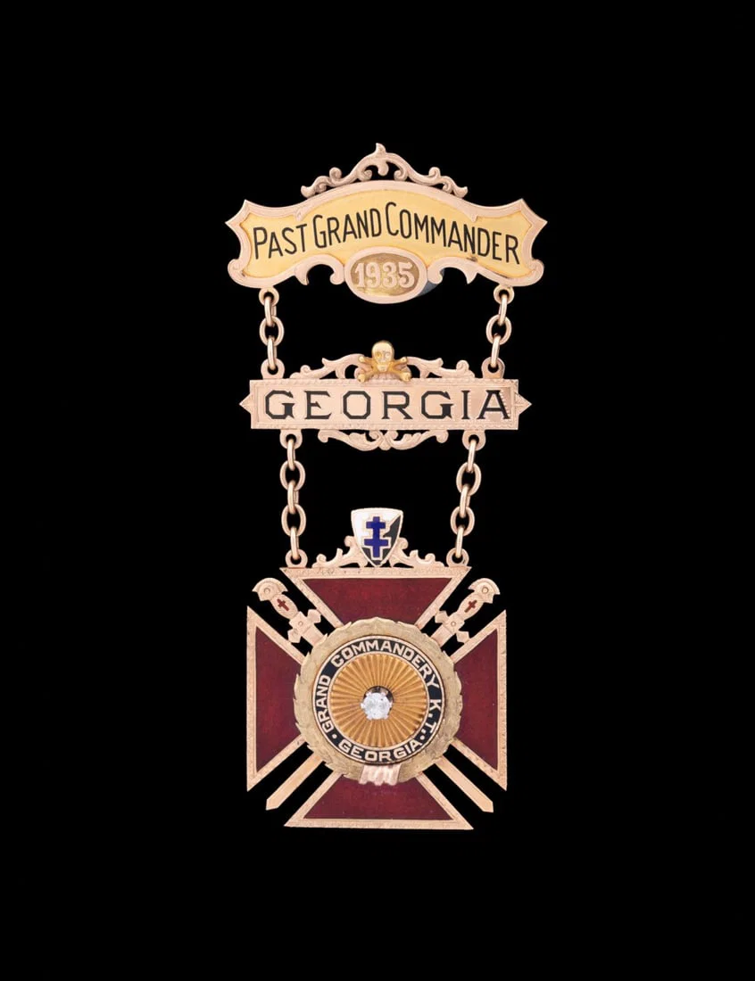 KNIGHTS TEMPLAR PAST GRAND COMMANDER PIN, 1935