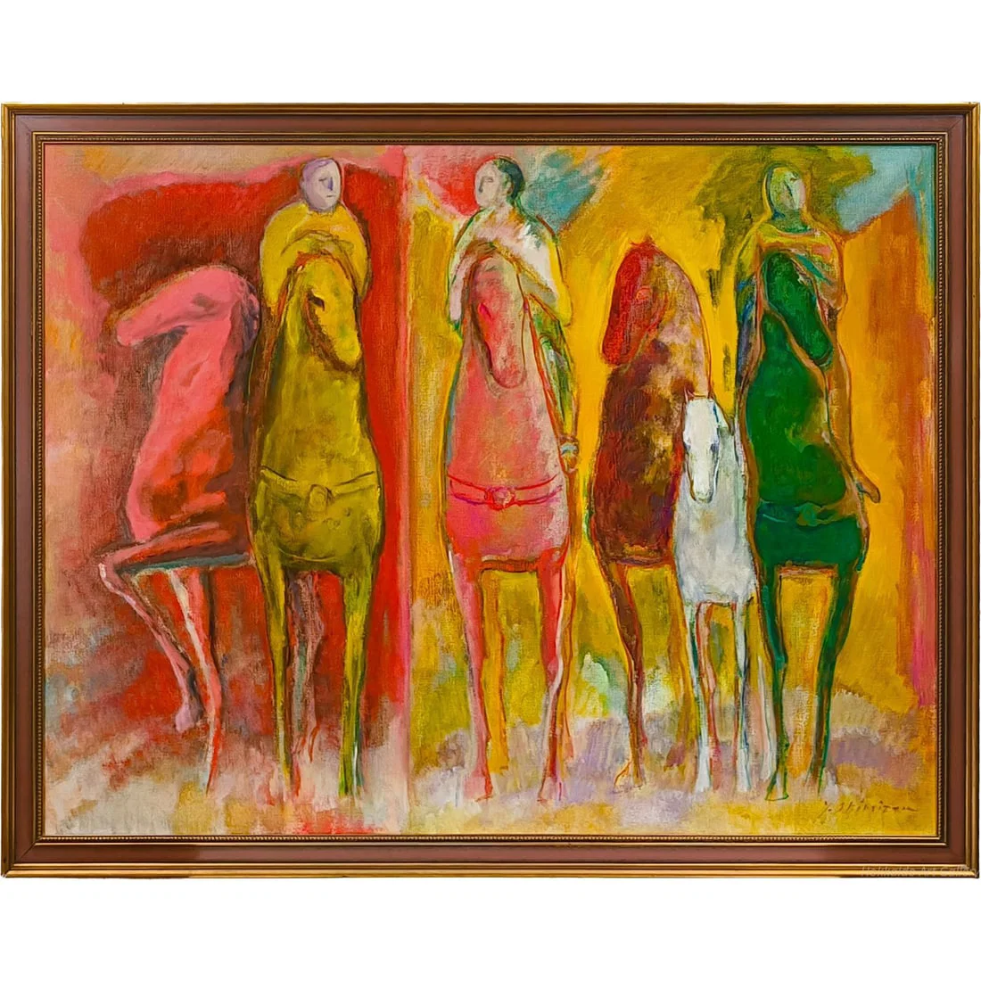 Kofo Shimizu "Horse", oil painting