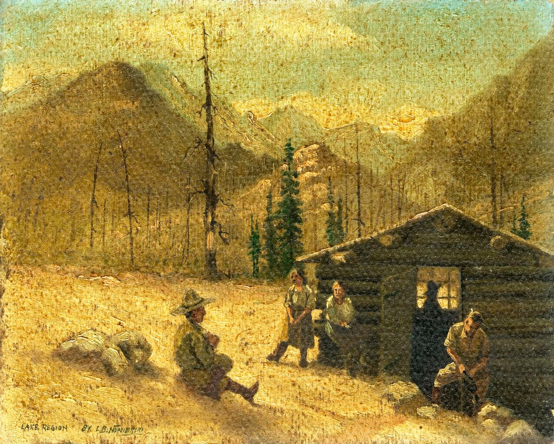 L B Nowierski (US,early 20C) oil painting antique