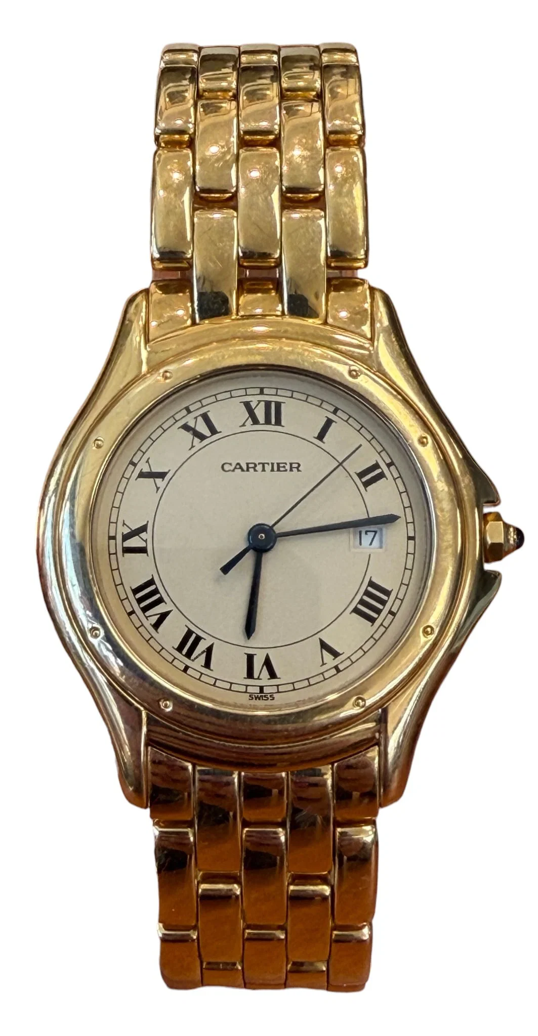 Ladies 18k Yellow Gold Cartier Cougar Watch
