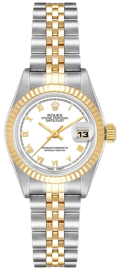 Ladies Datejust Ref 79173 White Roman Dial D Link Jubilee Papers 2000