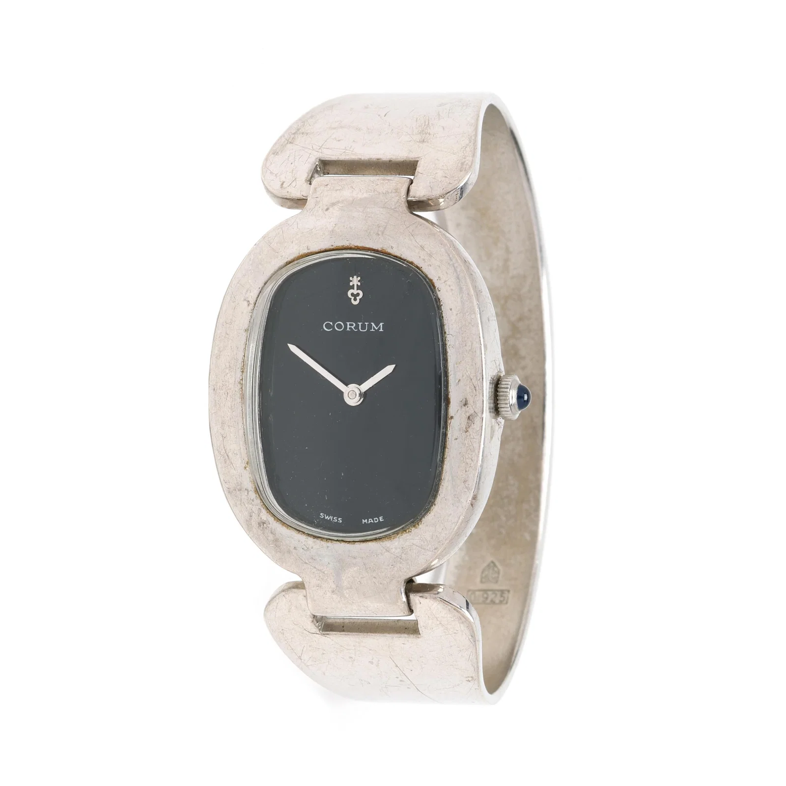 Lady's Sterling Silver Love Bond Bangle Watch, Corum